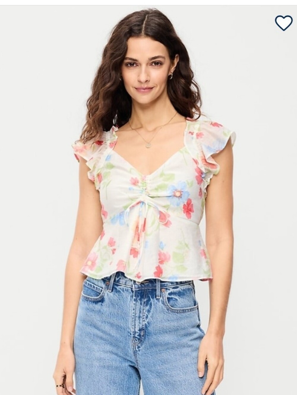 Flutter-Sleeve Fit And Flare Top